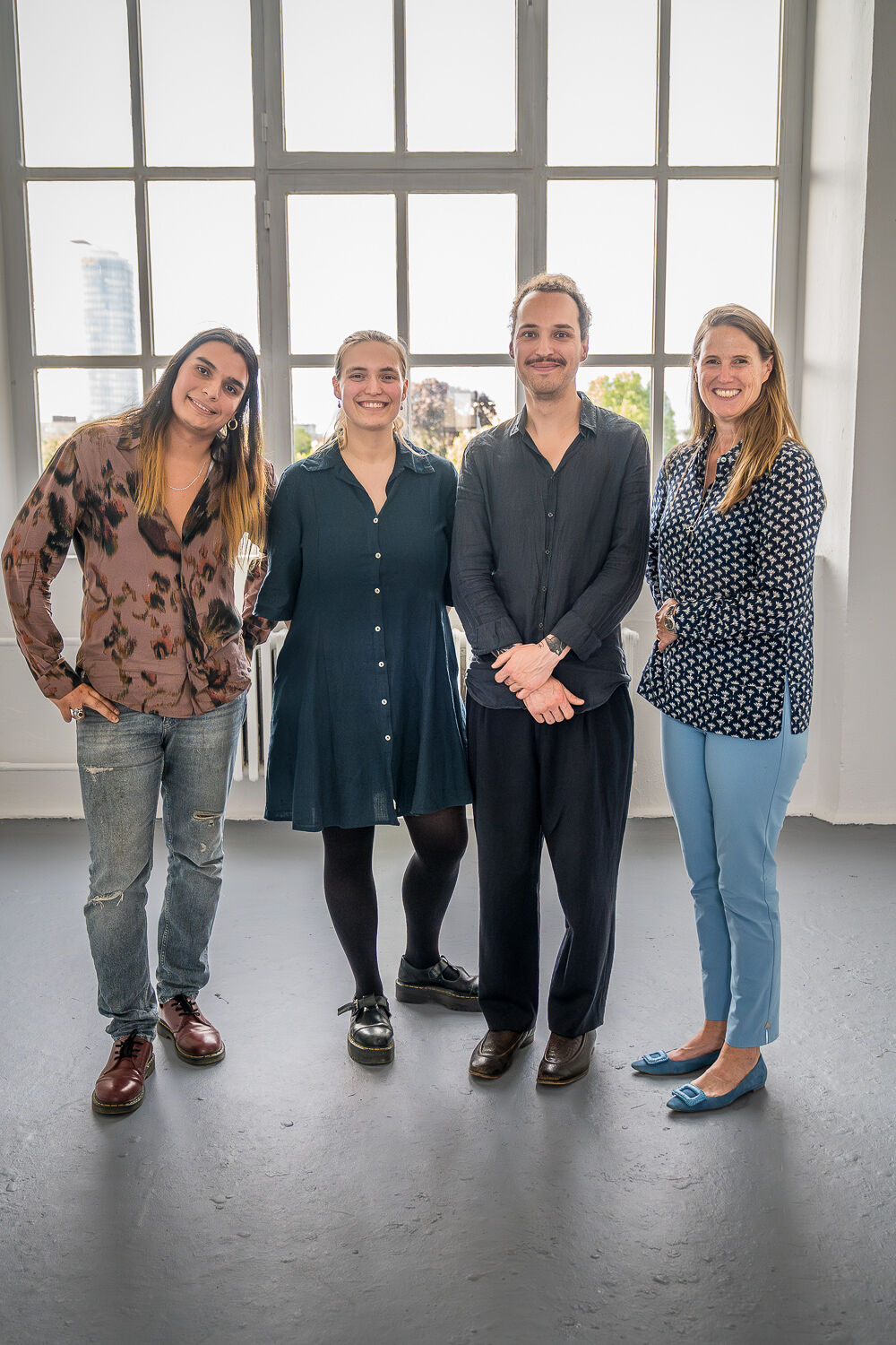 Lucie Gorzolka aus der Klasse von Prof. Thomas Scheibitz, Jan Ribbers aus der Klasse Baukunst und Fabian Ramirez Sandoval aus der Klasse von Prof.in Ellen Gallagher